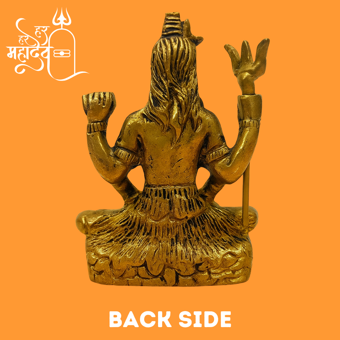 Meditative Shiva – Pure Brass Idol (3.5 inch)