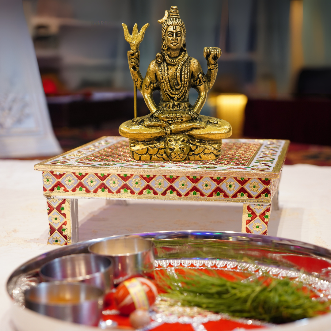Meditative Shiva – Pure Brass Idol (3.5 inch)